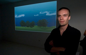 Mihael Giba na razstavi v Galeriji umjetnina u Splitu, 2010