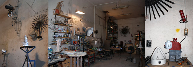 Studio of  Boštjan Drinovec, photo: Jasna Jernejšek